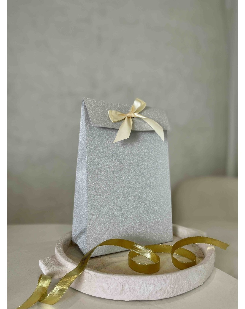 PRESTIGE-ZAK – Glitter Zilver M (20x10x30cm)