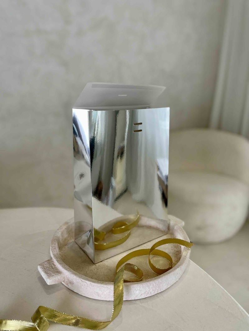 PRESTIGE POUCH SILVER MIRROR – M (20x10x30 cm)