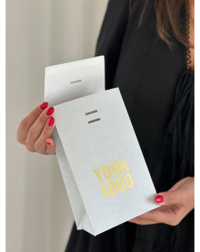 PRESTIGE POUCH SILVER GLITTER – S (12x8x20 cm)