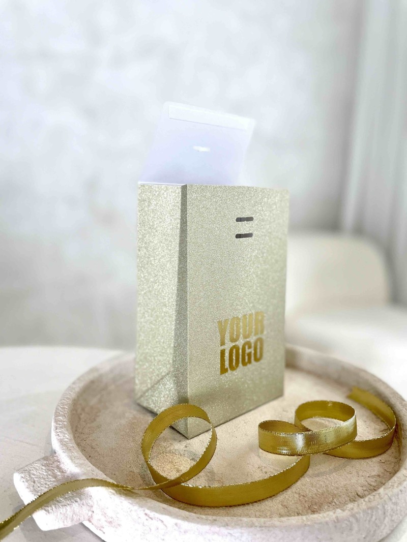 PRESTIGE-ZAK – Glitter Goud S (12x8x20cm)