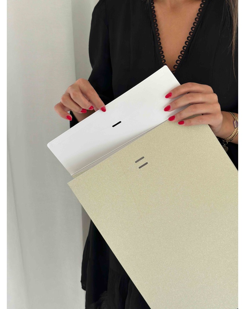 PRESTIGE-TASCHE GOLD GLITZER – L (30x12x40 cm)
