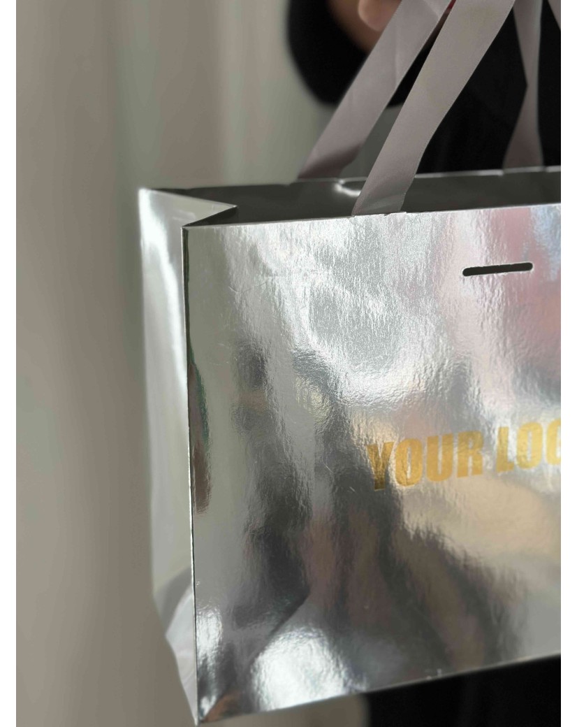 Sac papier Luxe Silver miroir Express - S (25x10x20cm)