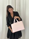 LUXURY PAPER BAG PINK – PINK HANDLES – M (35x12x25 cm)