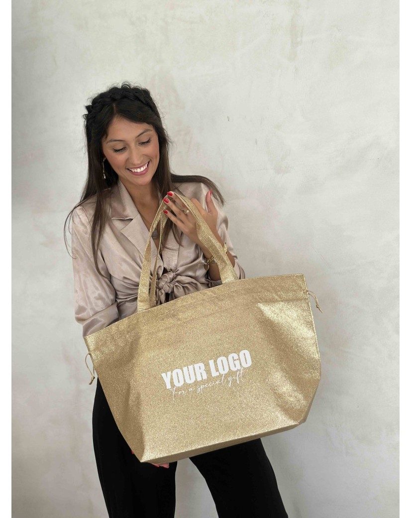 TASCHE NICE DISCO GOLD – L (58x24x35 cm)