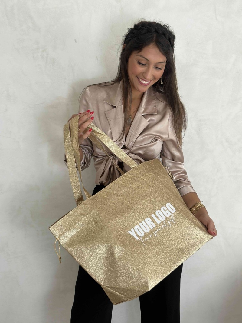 NICE BAG – DISCO GOLD – L (58 x 24 x 35 cm)