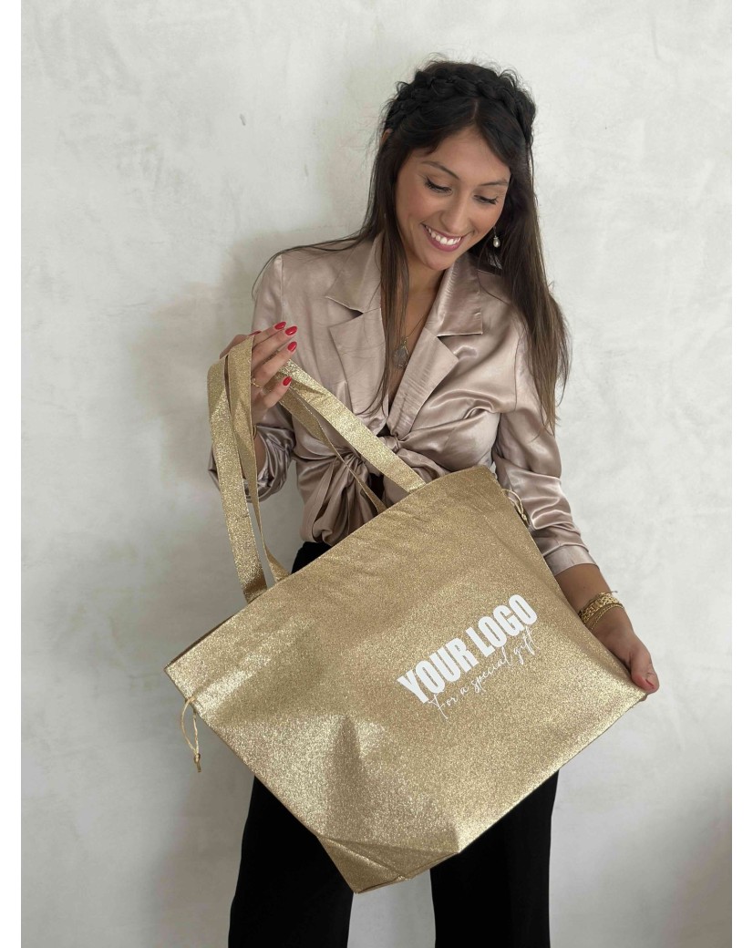 TASCHE NICE DISCO GOLD – L (58x24x35 cm)