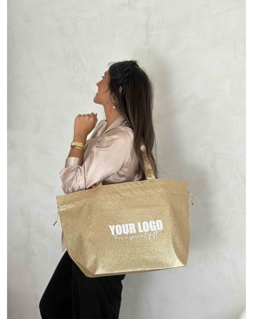 TASCHE NICE DISCO GOLD – L (58x24x35 cm)