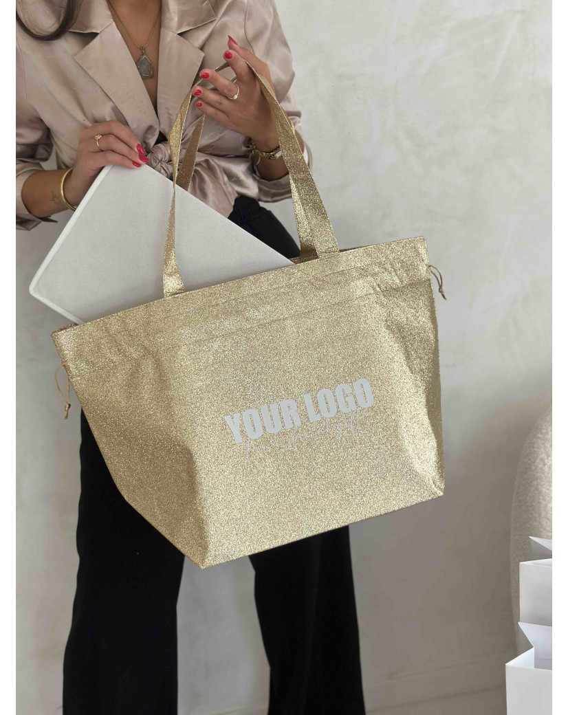 TASCHE NICE DISCO GOLD – L (58x24x35 cm)