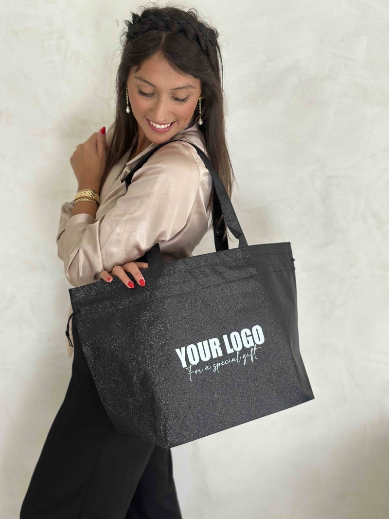 BOLSA NICE DISCO NEGRO – L (58x24x35 cm)