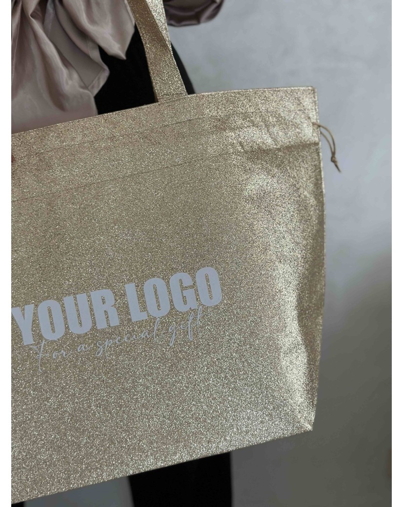 BOLSA NICE DISCO GOLD – M (40x14x30 cm)