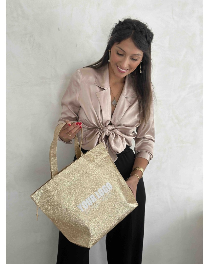 TASCHE NICE DISCO GOLD – M (40x14x30 cm)