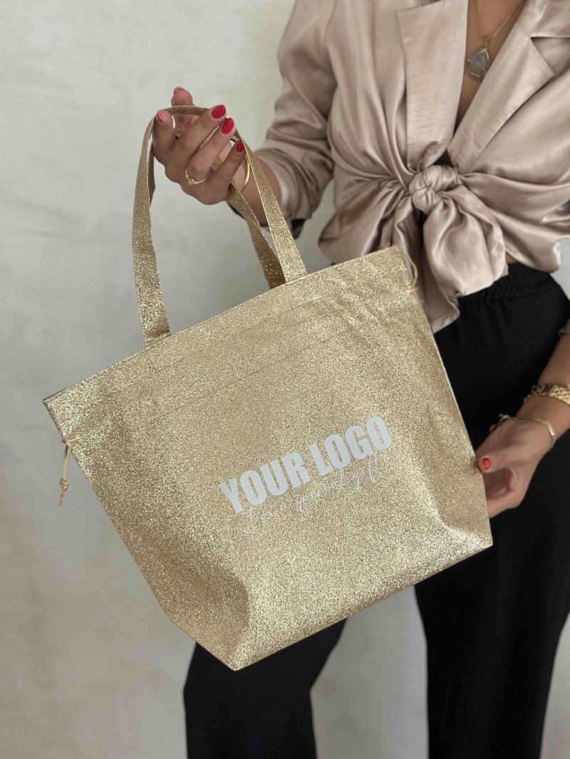 TASCHE NICE DISCO GOLD – M (40x14x30 cm)