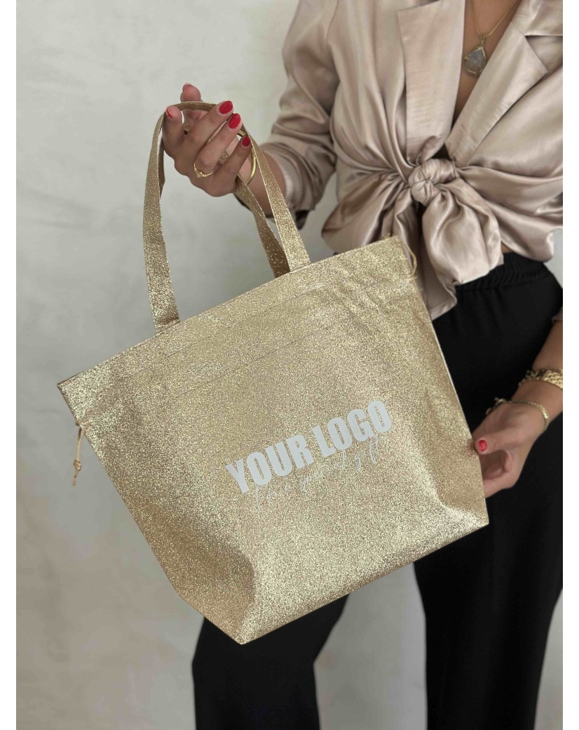 SAC NICE DISCO GOLD - M (40x14x30cm)