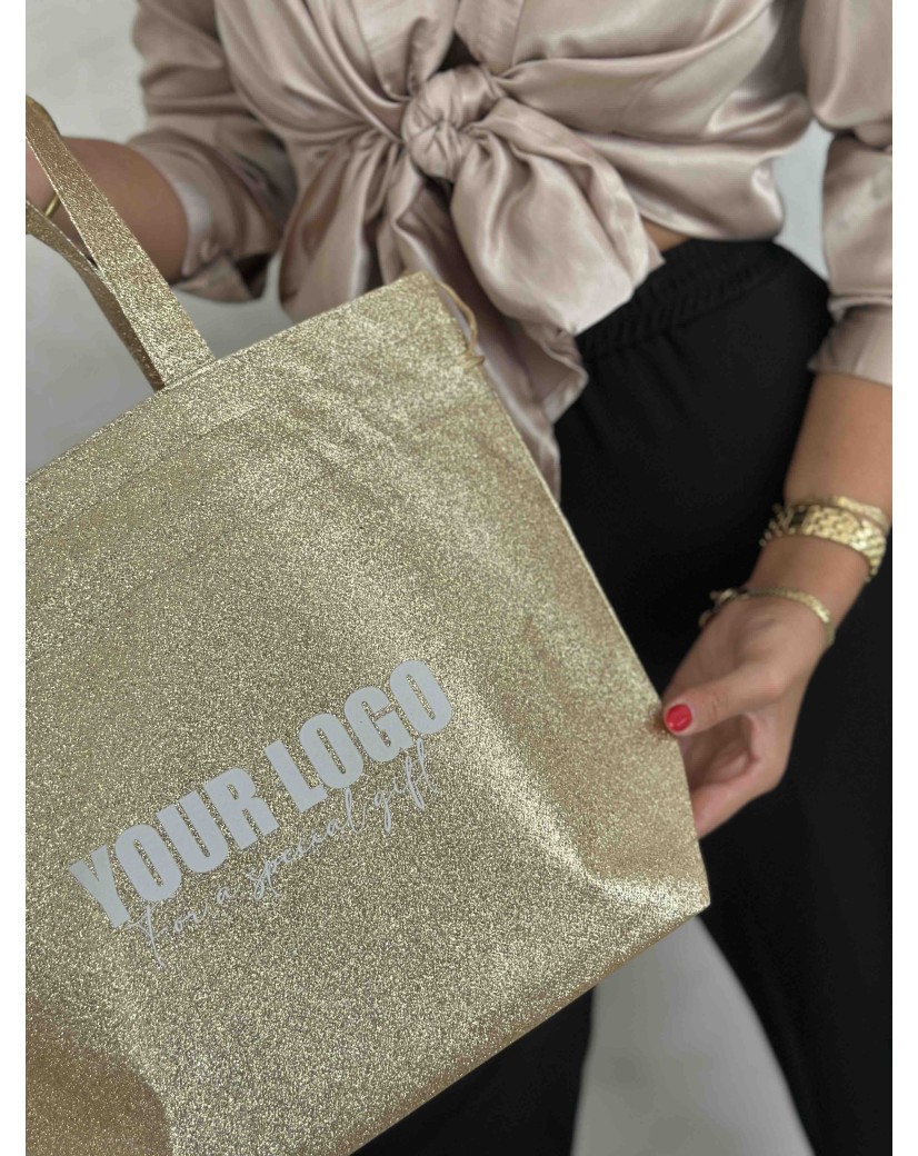 TASCHE NICE DISCO GOLD – M (40x14x30 cm)