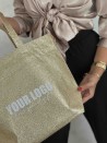 TASCHE NICE DISCO GOLD – M (40x14x30 cm)