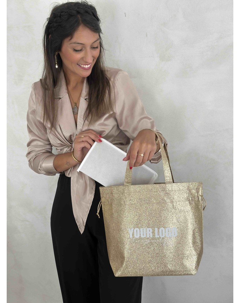TASCHE NICE DISCO GOLD – M (40x14x30 cm)