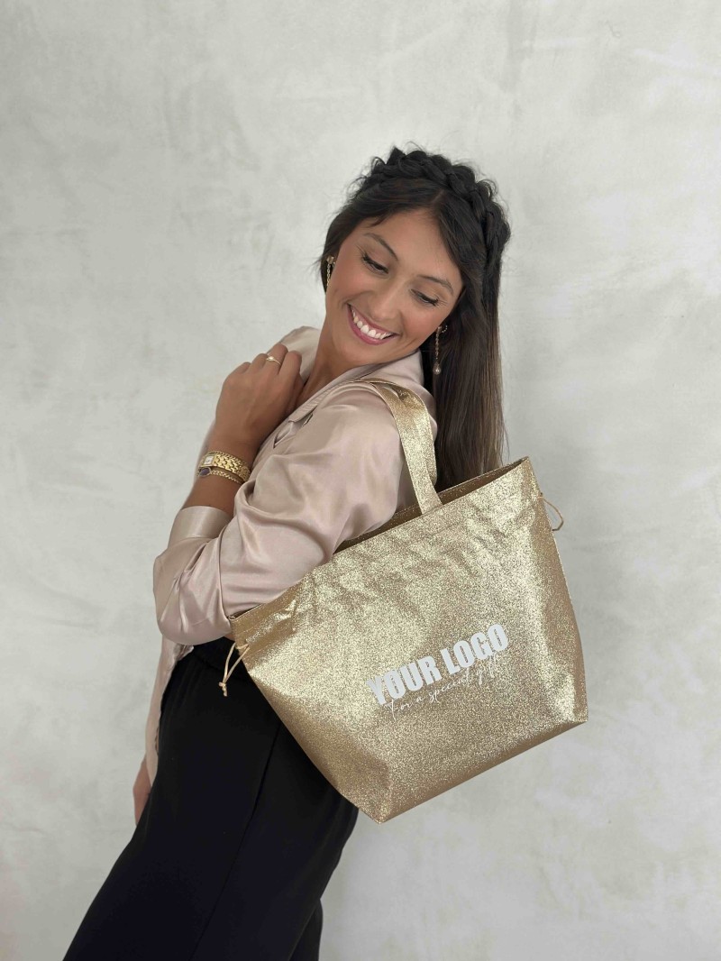 SAC NICE DISCO GOLD - M (40x14x30cm)