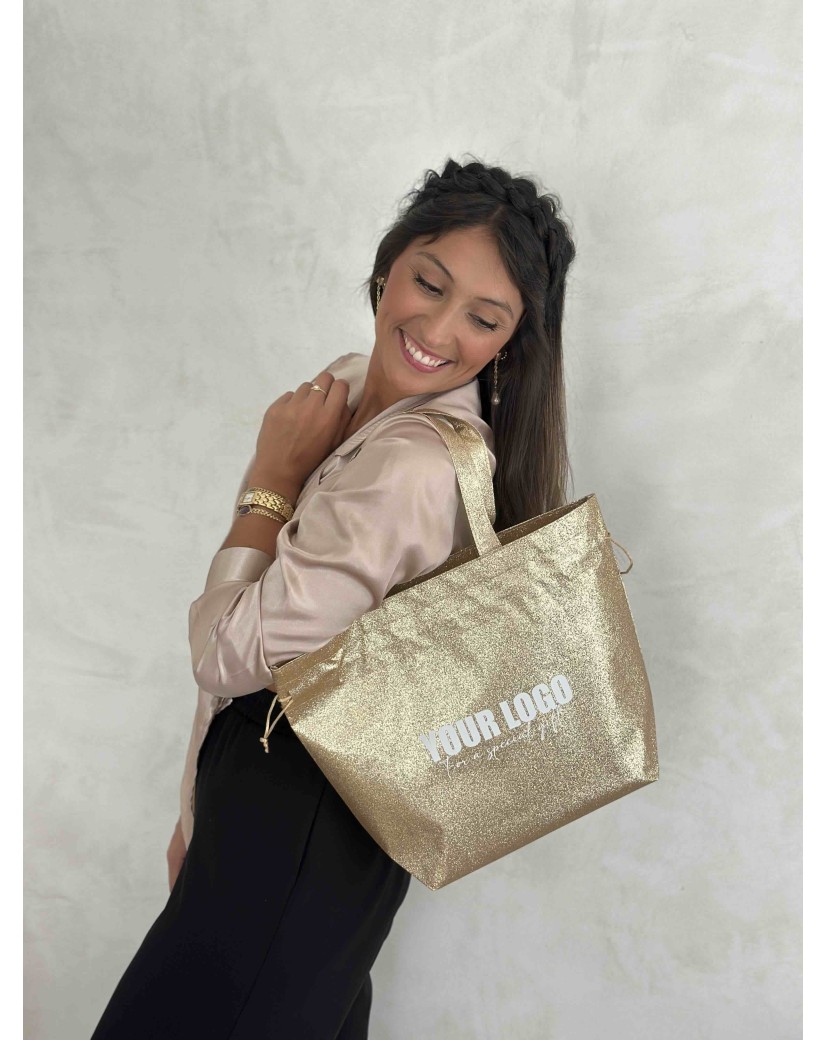 TASCHE NICE DISCO GOLD – M (40x14x30 cm)