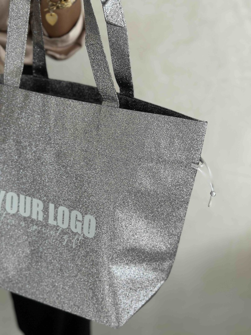 TASCHE NICE DISCO SILBER – M (40x14x30 cm)