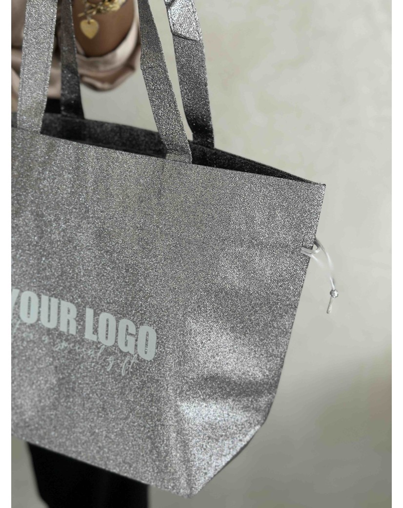 NICE BAG – DISCO SILVER – M (40 x 14 x 30 cm)