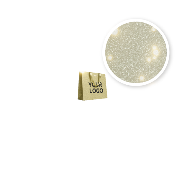 LUXURY PAPER BAG GOLD GLITTER – XS (16x8x16 cm)