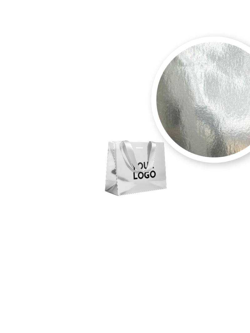 LUXURY PAPER BAG SILVER MIRROR – XS (16x8x16 cm)