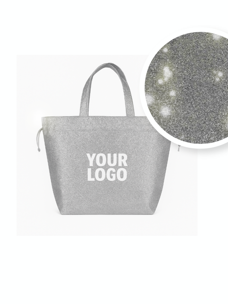TASCHE NICE DISCO SILBER – M (40x14x30 cm)