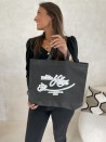 Günstige und umweltfreundliche personalisierte schwarze Stofftasche