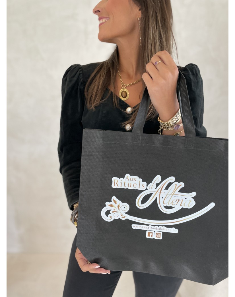 Cheap and eco-friendly personalized black fabric bag