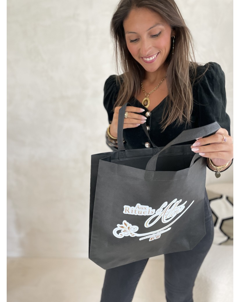 Cheap and eco-friendly personalized black fabric bag