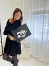Sac tissu noir personnalisé pas cher et respectueux de l'environnement