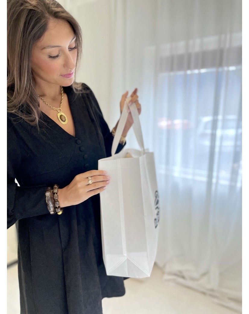 Cheap and eco-friendly personalized black fabric bag