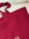 copia de BOLSA OXFORD – TERCIOPELO DE CANALÉ ROSA (41,5 x 10 x 39 cm)