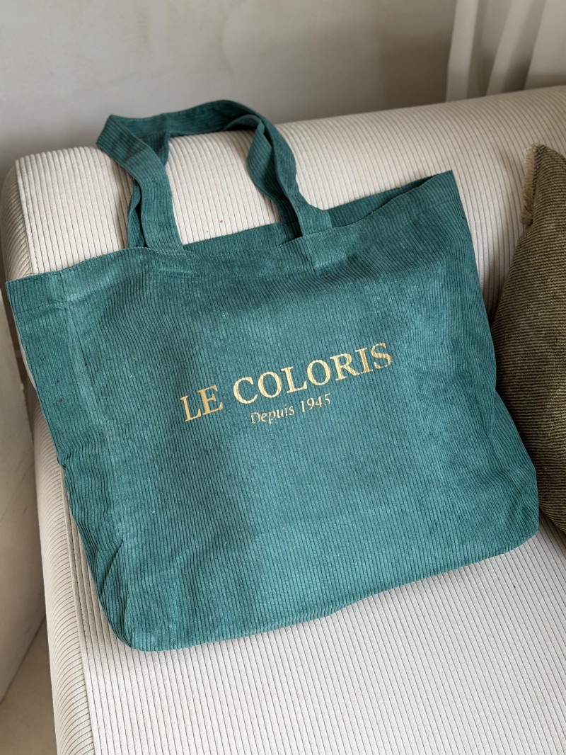 DRAAGTAS OXFORD - RIBFLUWEEL GROENBLAUW (41,5x10x39cm)