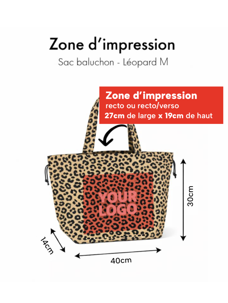 NICE BAG – LEOPARD PRINT – M (40x14x30cm)