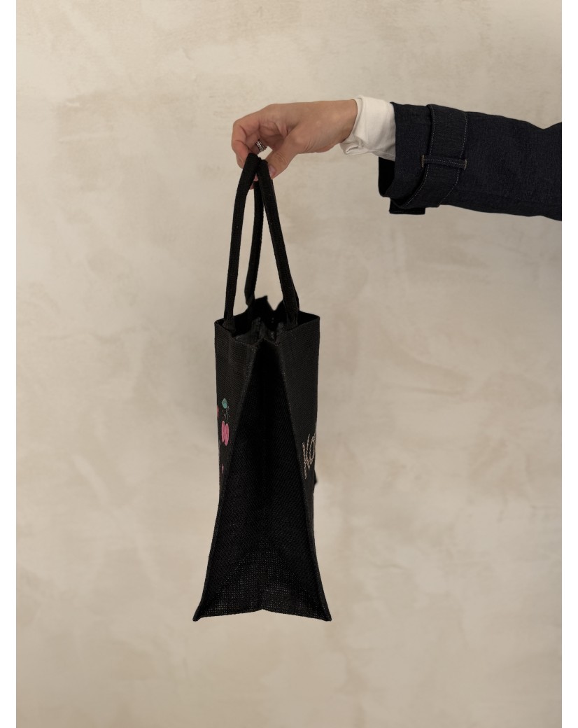 Schwarze Jutebeutel mit Ihrem Logo personalisiert - Jetzt bestellen