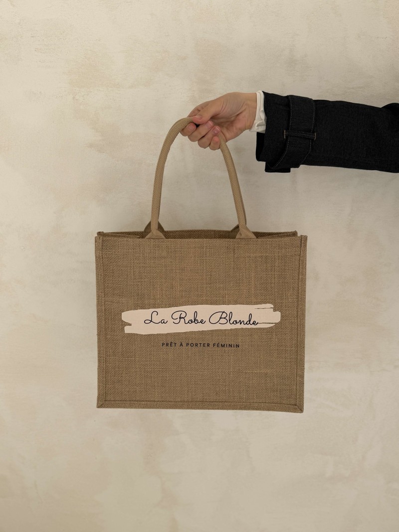 Bolsa de arpillera personalizada con tu diseño impreso - Haz tu pedido ahora.