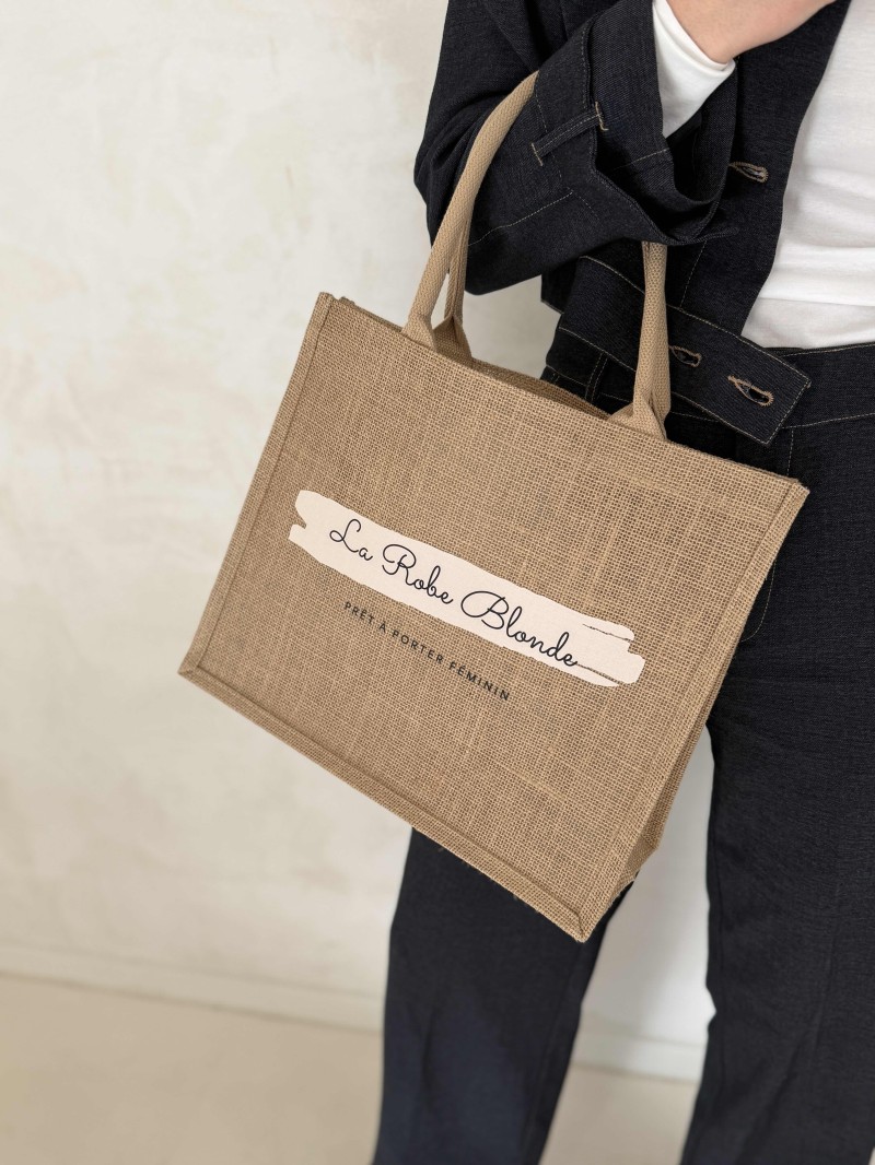 Bolsa de arpillera personalizada con tu diseño impreso - Haz tu pedido ahora.