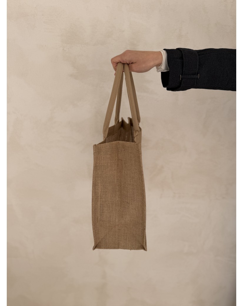 Bolsa de arpillera personalizada con tu diseño impreso - Haz tu pedido ahora.