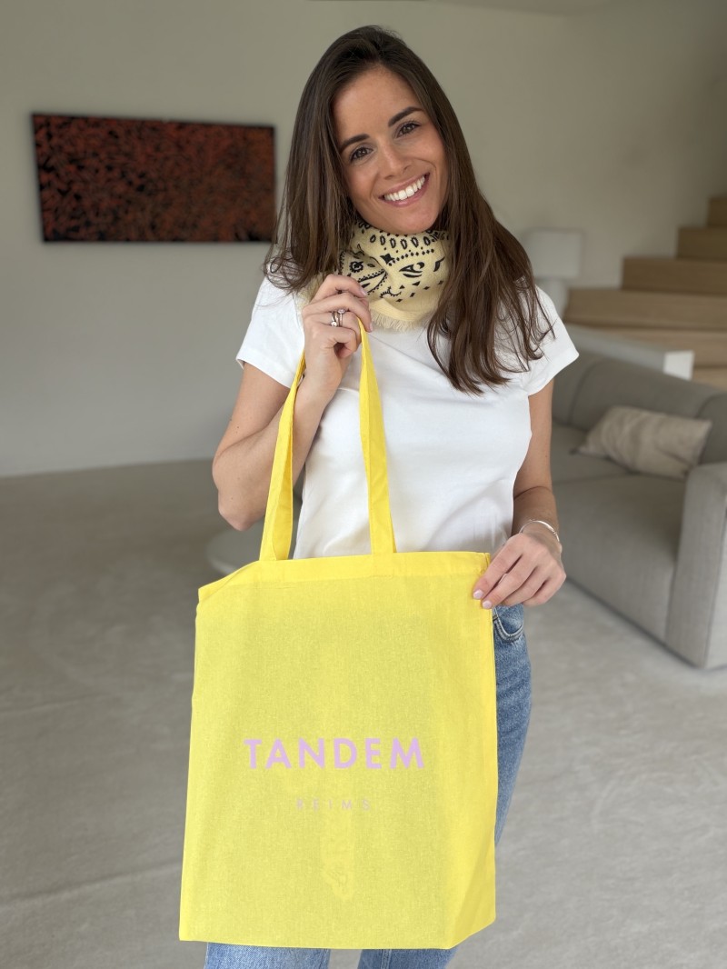 TOTEBAG "PARIJS" GEEL (38x42 cm)