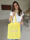 TOTEBAG "PARIJS" GEEL (38x42 cm)