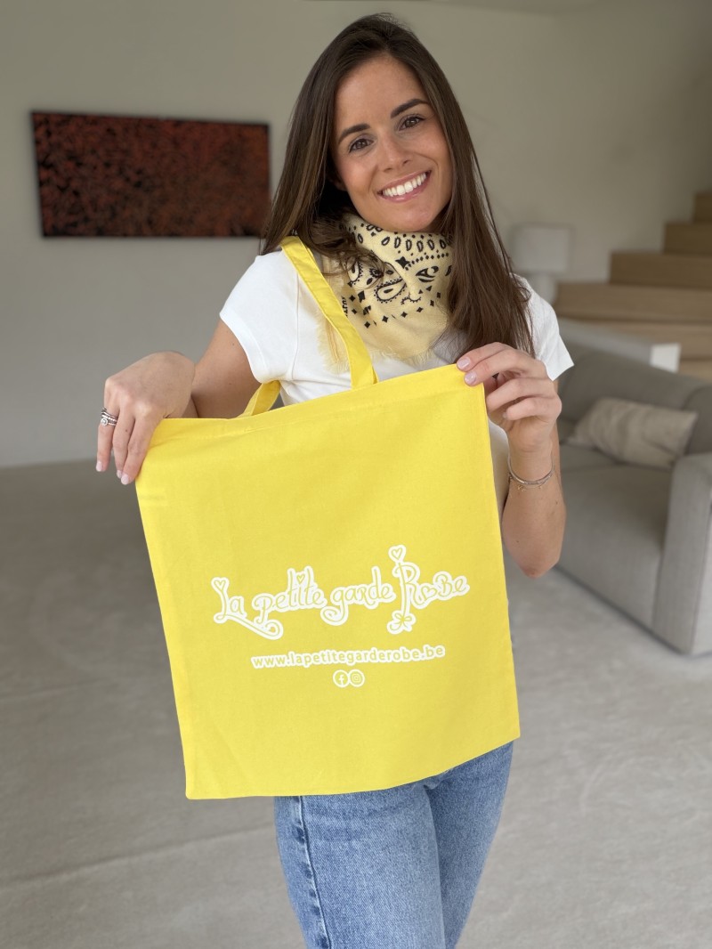 TOTEBAG "PARIJS" GEEL (38x42 cm)