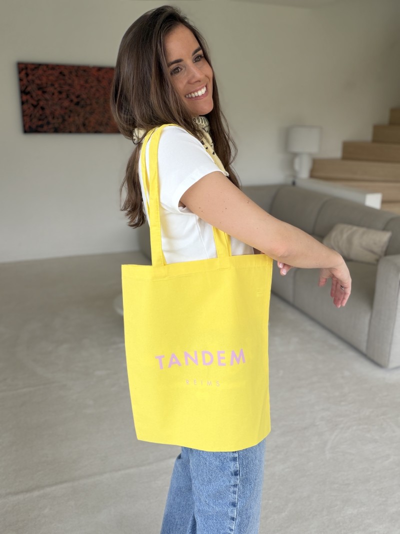 TOTEBAG "PARIJS" GEEL (38x42 cm)