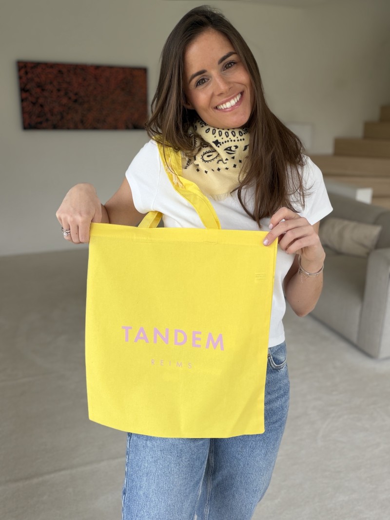 TOTEBAG "PARIJS" GEEL (38x42 cm)
