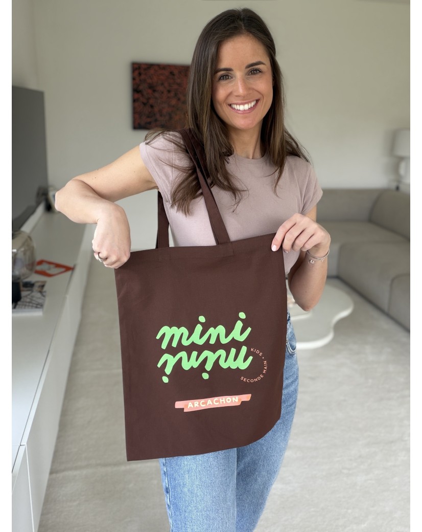 Tote Bag PARIS – Braun (38 x 42 cm)