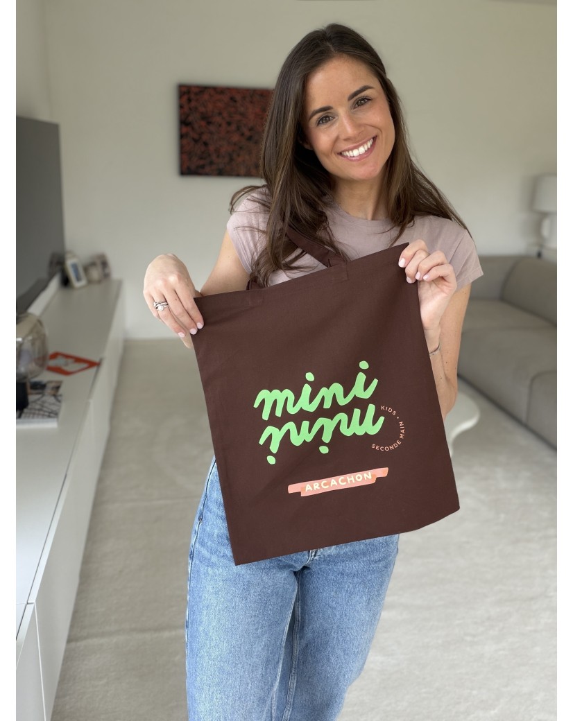 Tote Bag PARIS – Braun (38 x 42 cm)