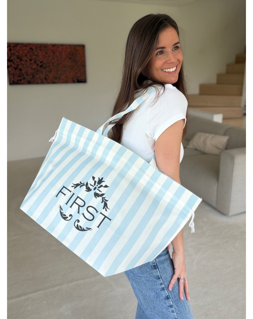 DRAAGTAS NICE LINEA – BLAUW - L (58 x 24 x 35 cm)