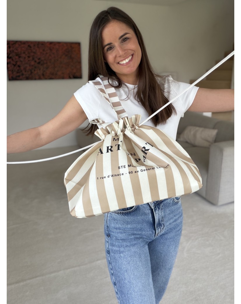 Bolsa NICE LINEA Beige – L (58 x 24 x 35 cm)