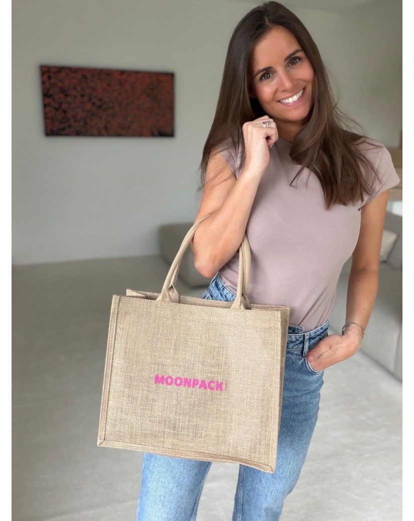 Bolsa de arpillera personalizada con tu diseño impreso - Haz tu pedido ahora.