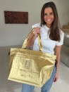 DRAAGTAS "NICE" GOUD L (58x24x35cm)